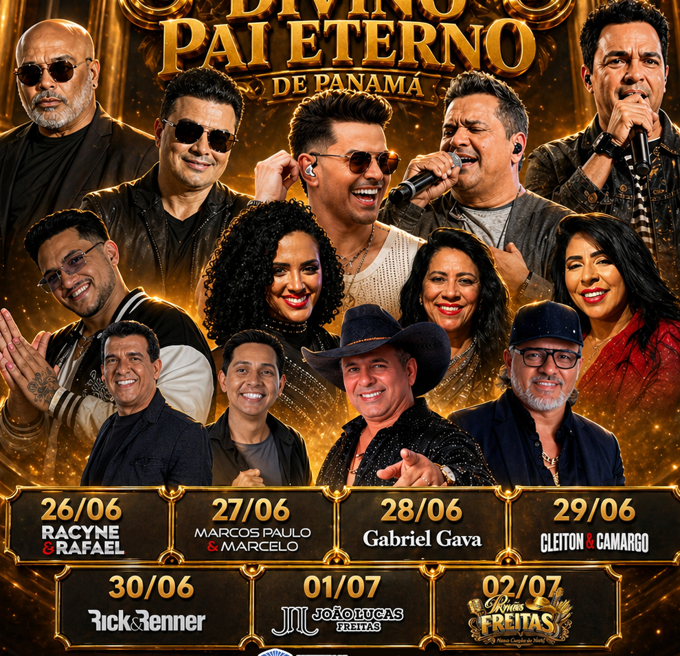 PREFEITURA DE PANAMÁ DIVULGA GRADE COMPLETA DA 108ª FESTA EM LOUVOR AO DIVINO PAI ETERNO